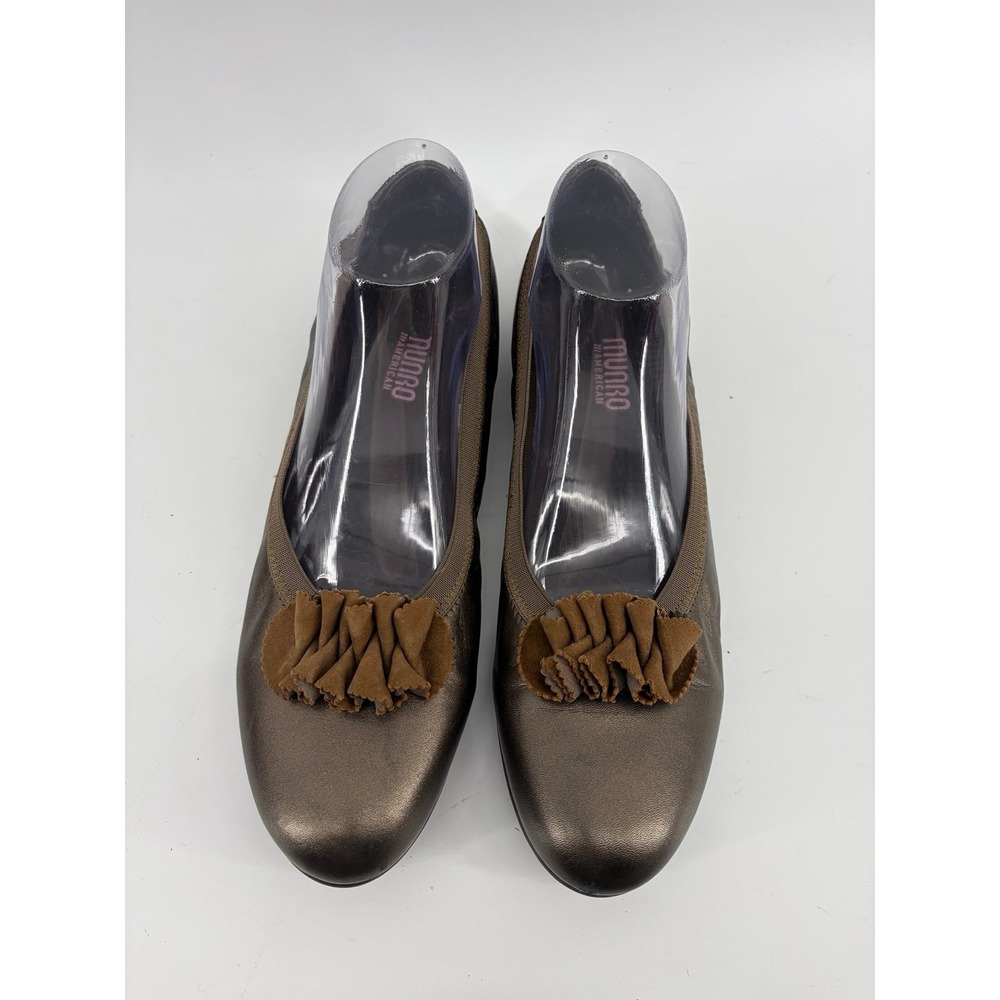 Munro, American Merrie Flats Bronze Leather Suede, Women's Size 11 N, NWOT